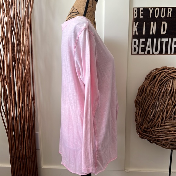 Vanilla Star Pink Long Sleeve Twisted Front Tee Shirt - Picture 4 of 8